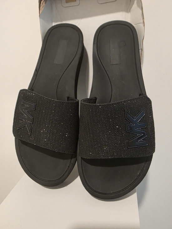 Michael Kors Shoes - Michael Kors Black Logo Slide Sandals